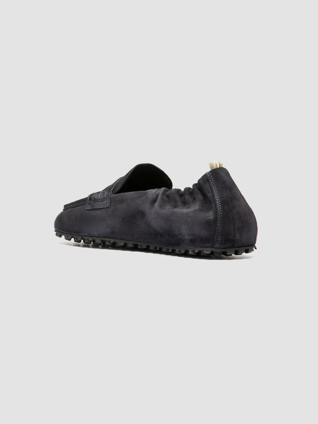 TRAVIS 001 - Penny-Loafer aus blauem Wildleder - image 4,side view