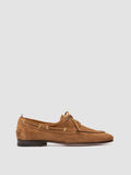 TWIST 001 - Brown Suede Penny Loafers - thumb image 1,side view