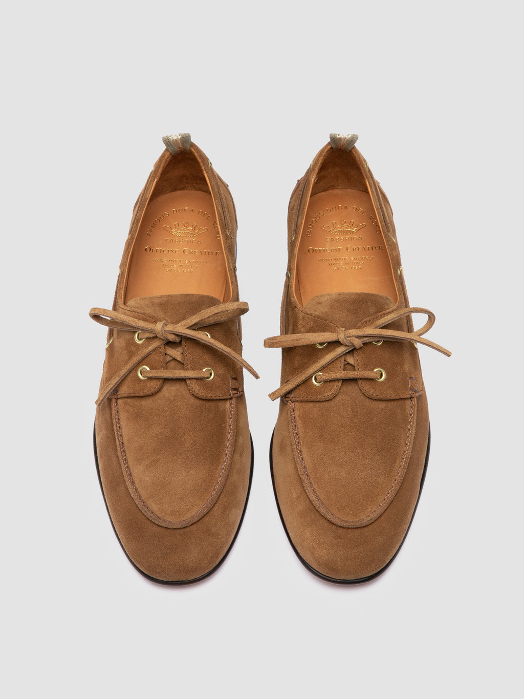 TWIST 001 - Brown Suede Penny Loafers - image 2,side view