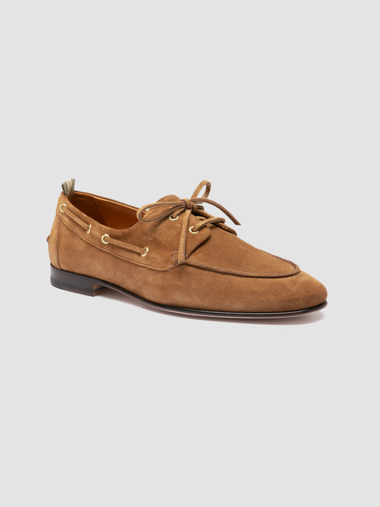TWIST 001 - Brown Suede Penny Loafers