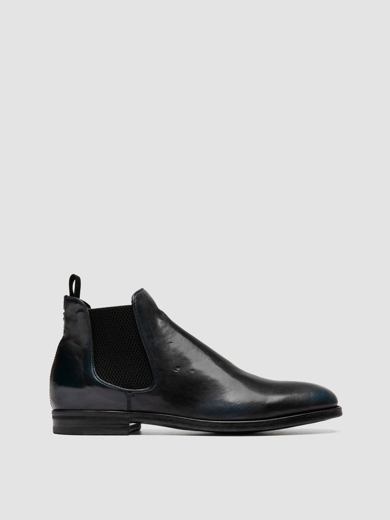 VANDERBILT CAOU 002 - Blue Leather Chelsea Boots