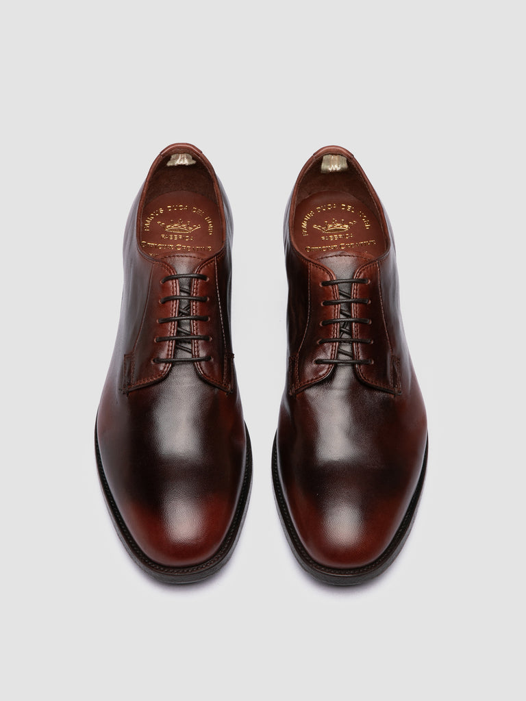 VANDERBILT CAOU 003 - Burgundy Leather Derby Shoes
