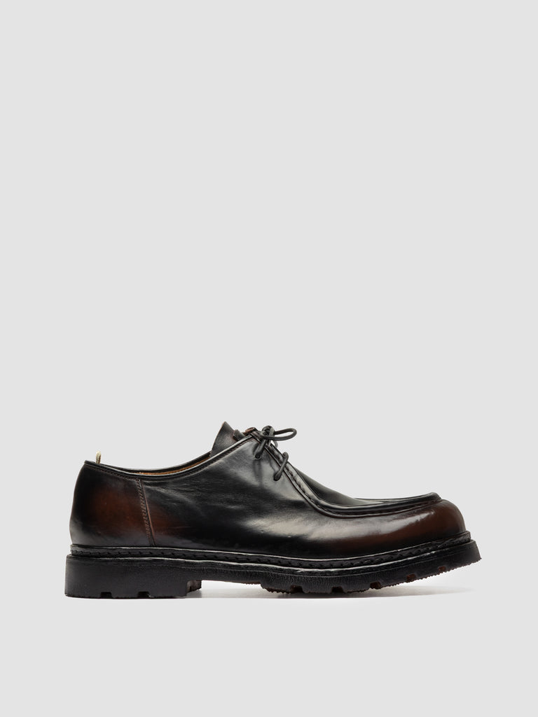 VOLCOV FLEXI 001 - Braune Derby-Schuhe aus Leder