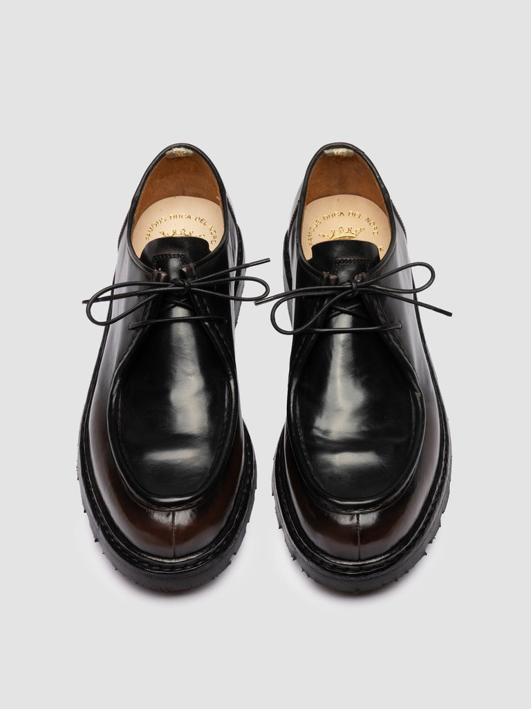 VOLCOV FLEXI 001 - Braune Derby-Schuhe aus Leder