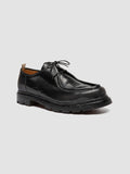 VOLCOV FLEXI 001 - Schwarze Derby-Schuhe aus Leder - thumb image 3,side view