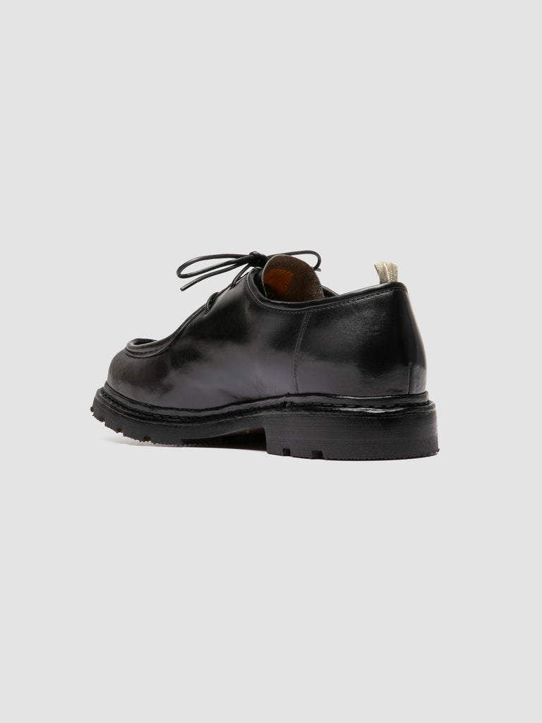 VOLCOV FLEXI 001 - Black Leather Derby Shoes