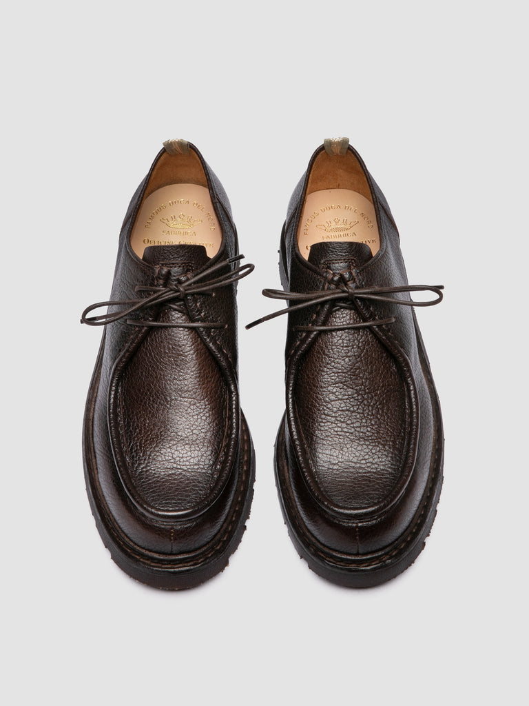 VOLCOV FLEXI 001 - Braune Derby-Schuhe aus Leder