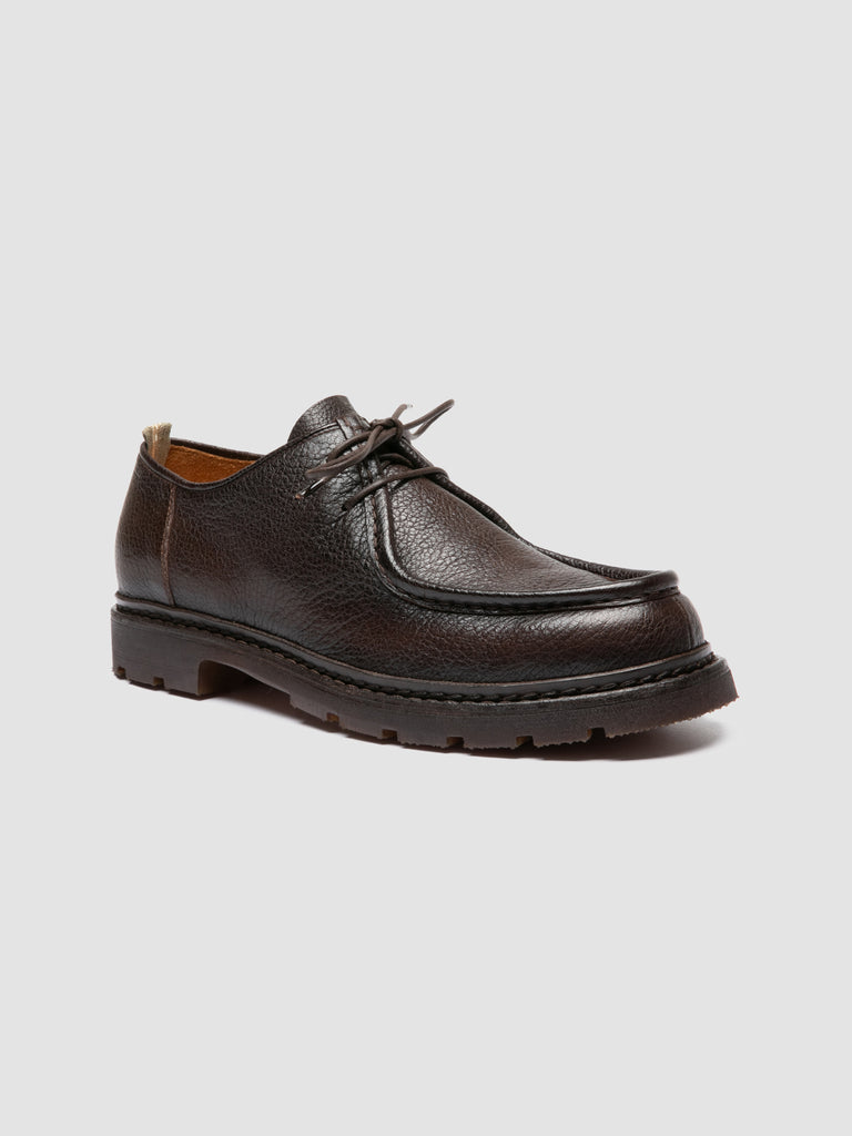 VOLCOV FLEXI 001 - Braune Derby-Schuhe aus Leder
