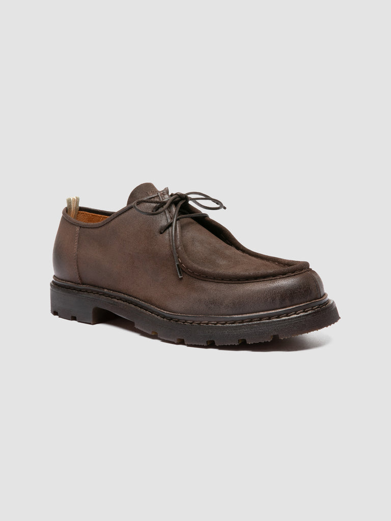 VOLCOV FLEXI 001 - Braune Derby-Schuhe aus Wildleder