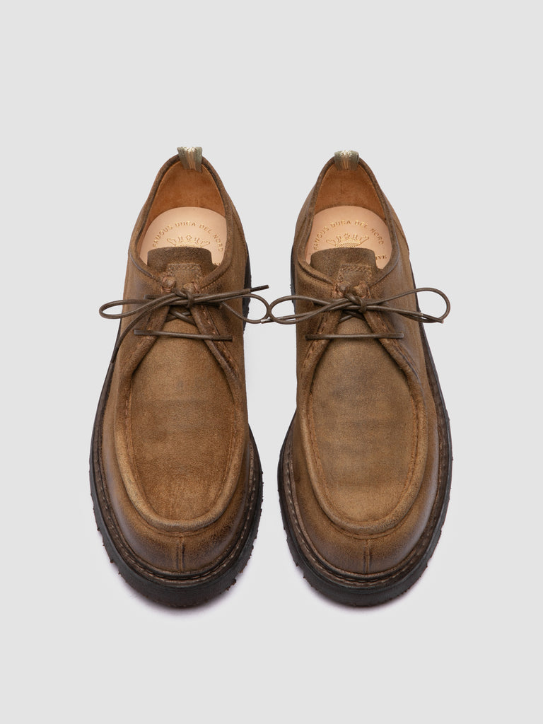 VOLCOV FLEXI 001 - Braune Derby-Schuhe aus Wildleder
