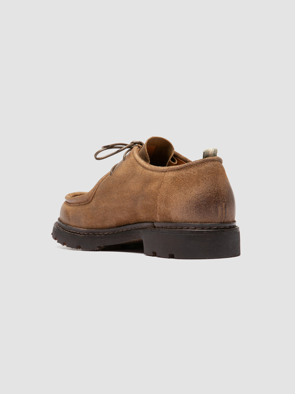 VOLCOV FLEXI 001 - Brown Suede Derby Shoes - image 4,side view