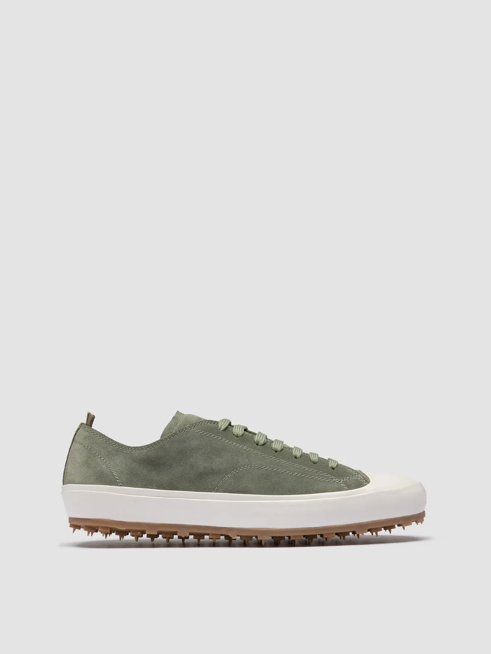 VULCAN 001 - Green Suede Low-Top Sneakers - image 1,side view