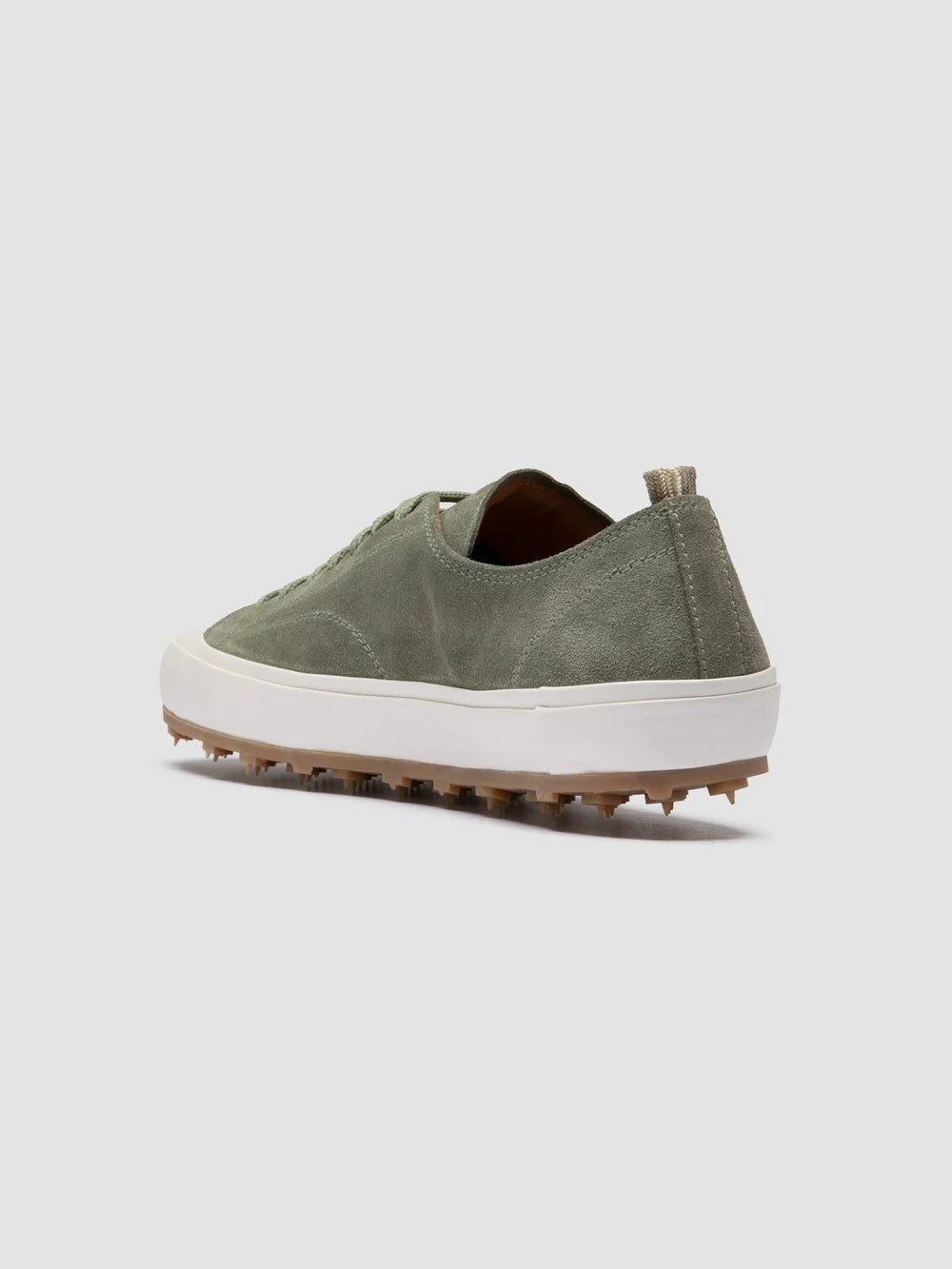 VULCAN 001 - Green Suede Low-Top Sneakers - image 4,side view