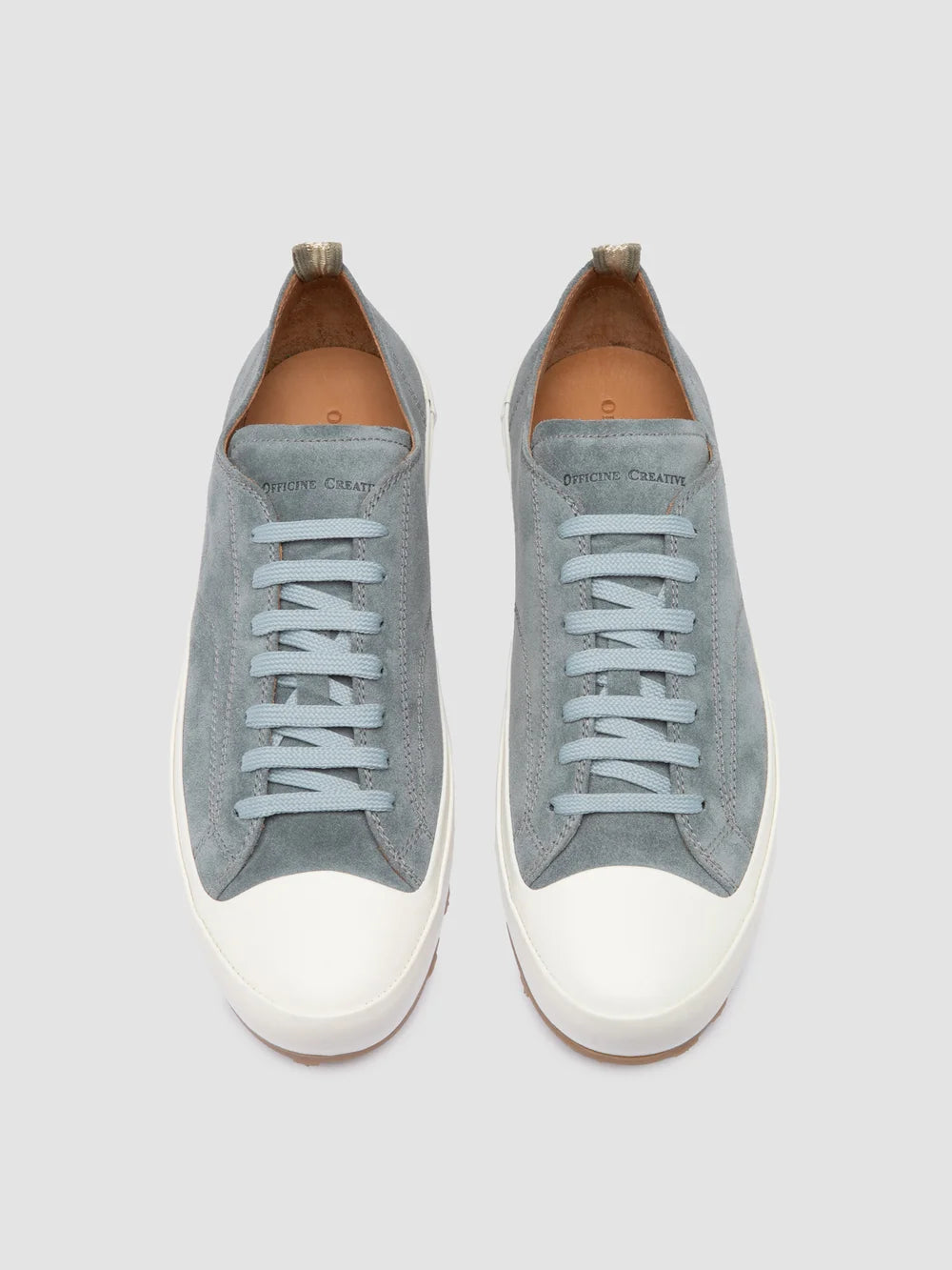 VULCAN 001 - Blue Suede Low-Top Sneakers - image 2,side view