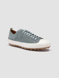 VULCAN 001 - Blue Suede Low-Top Sneakers - thumb image 3,side view