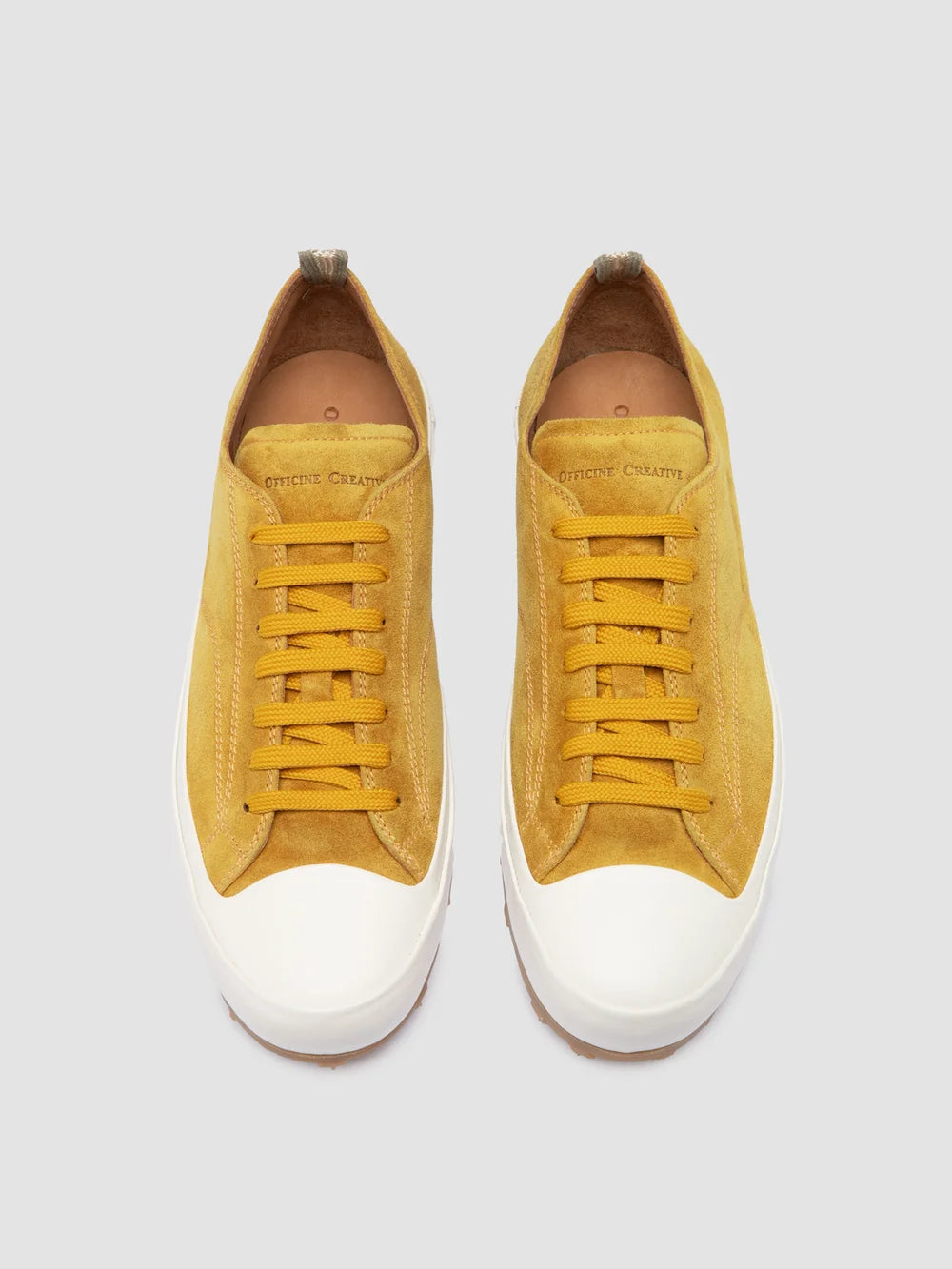 VULCAN 001 - Yellow Suede Low-Top Sneakers - image 2,side view