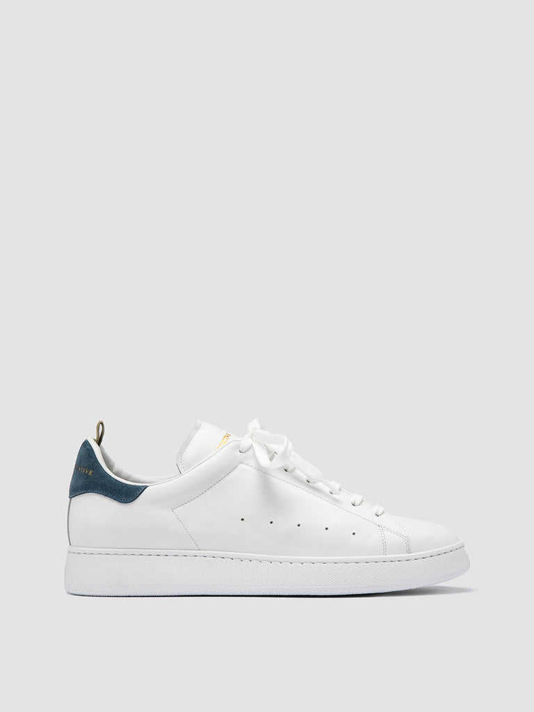 MOWER 002 - White Leather and Suede Low Top Sneakers