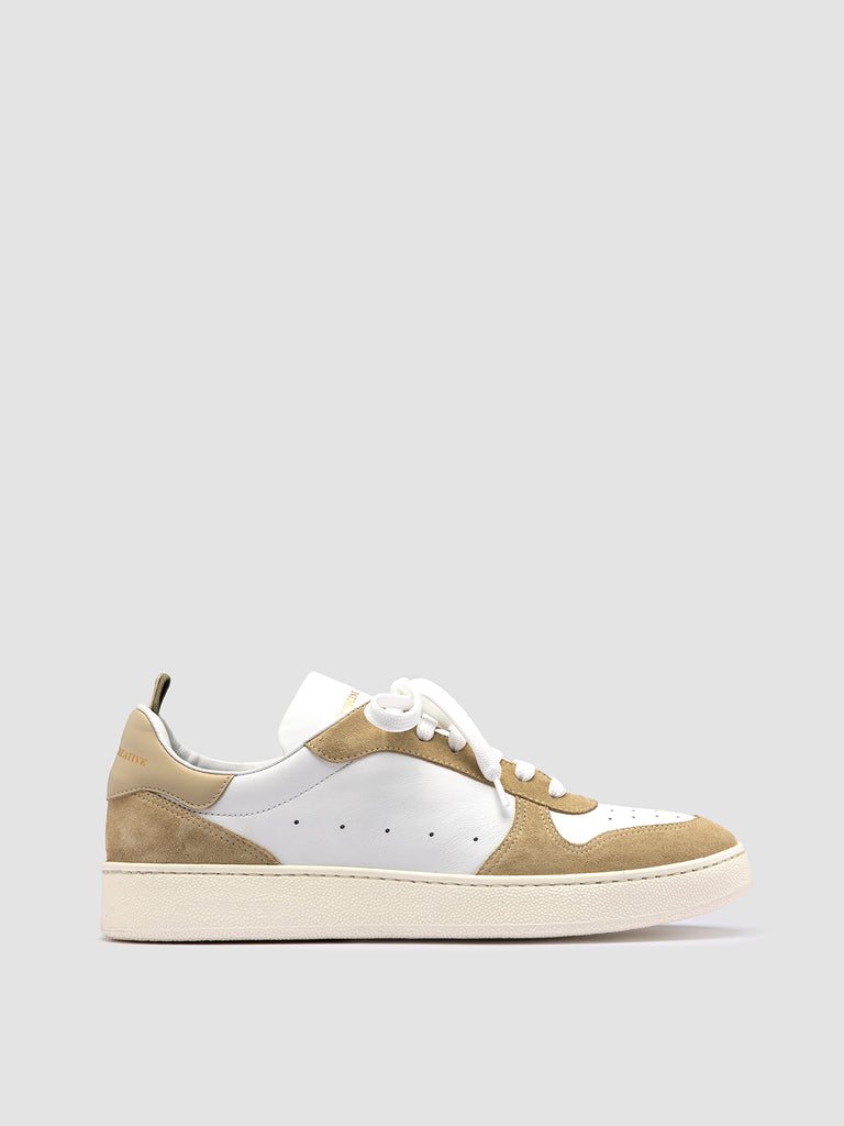 MOWER 008 - White Leather and Suede Low Top Sneakers