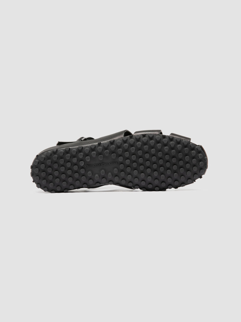 YORGOS 001 - Black Leather Fisherman Sandals