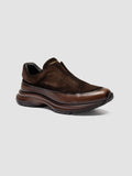 ZODIAC 001 - Brown Suede Low Top Sneakers - thumb image 3,side view