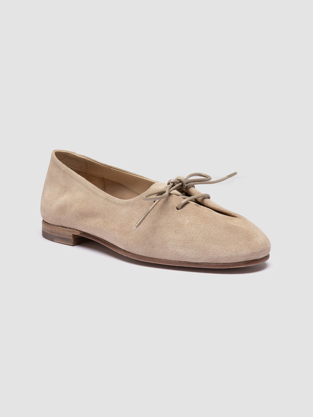 OLIVER 102 - Beige Suede Ballerina Shoes