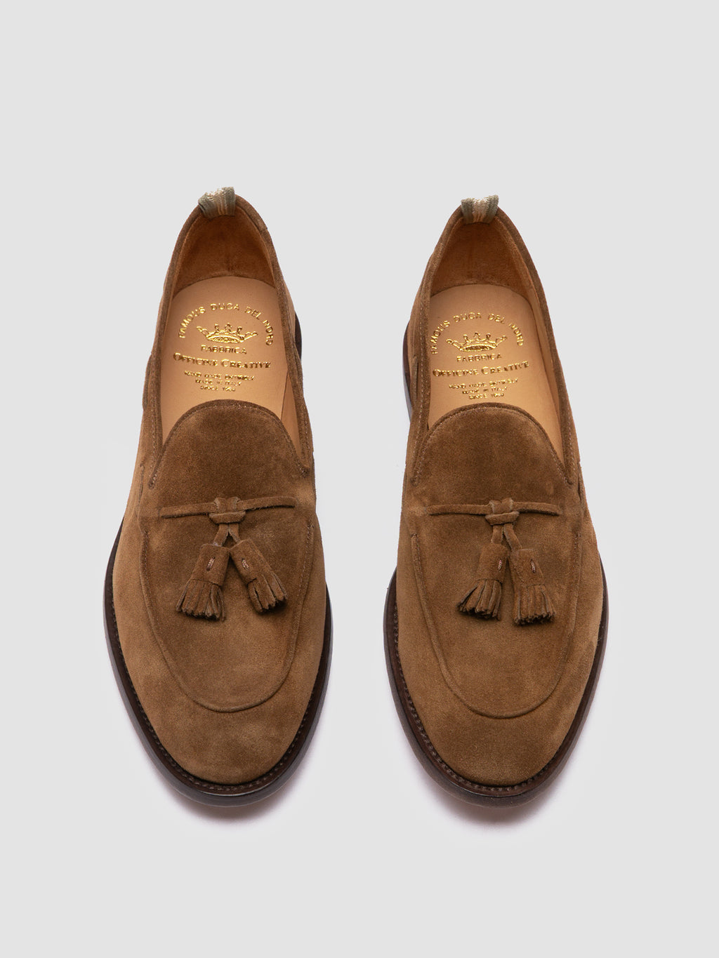 OPERA 002 - Brown Suede Tassel Loafers Men Officine Creative - 2