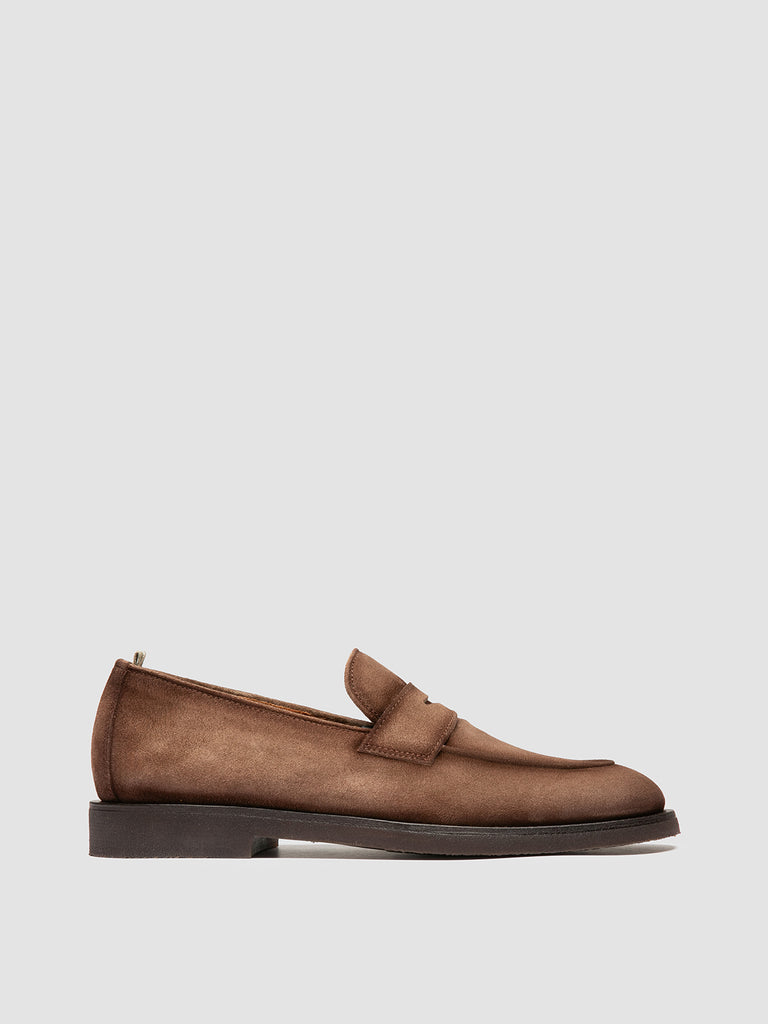 OPERA FLEXI 101 – Taupefarbene Penny-Loafers aus Wildleder