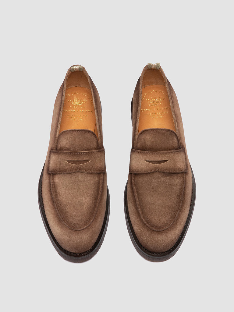 OPERA FLEXI 101 – Taupefarbene Penny-Loafers aus Wildleder