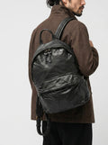 OC PACK 004 - schwarzer Lederrucksack - thumb image 2,side view