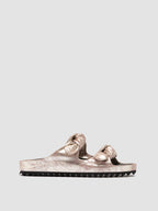 PELAGIE 021 - Gold Leather Slide Sandals