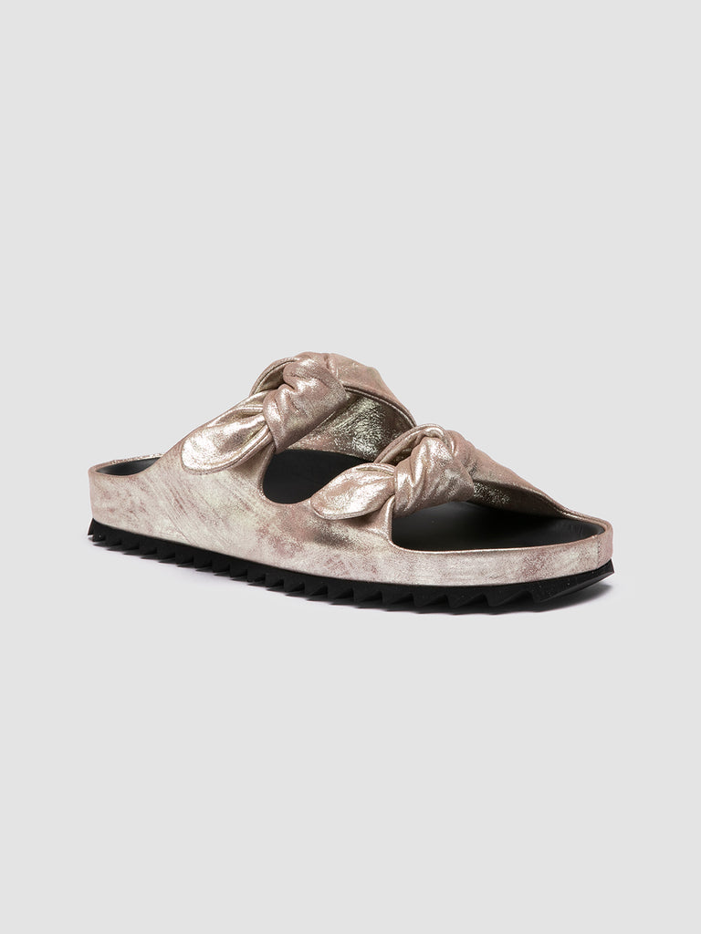 PELAGIE 021 - goldene Pantoletten aus Leder
