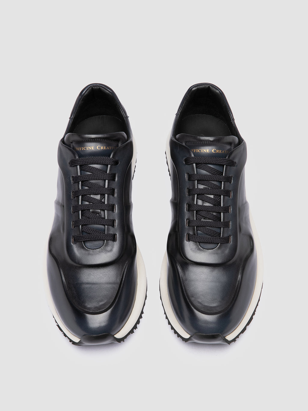 PERSPECTIVE 001 - Blue Leather Sneakers Officine Creative - 2