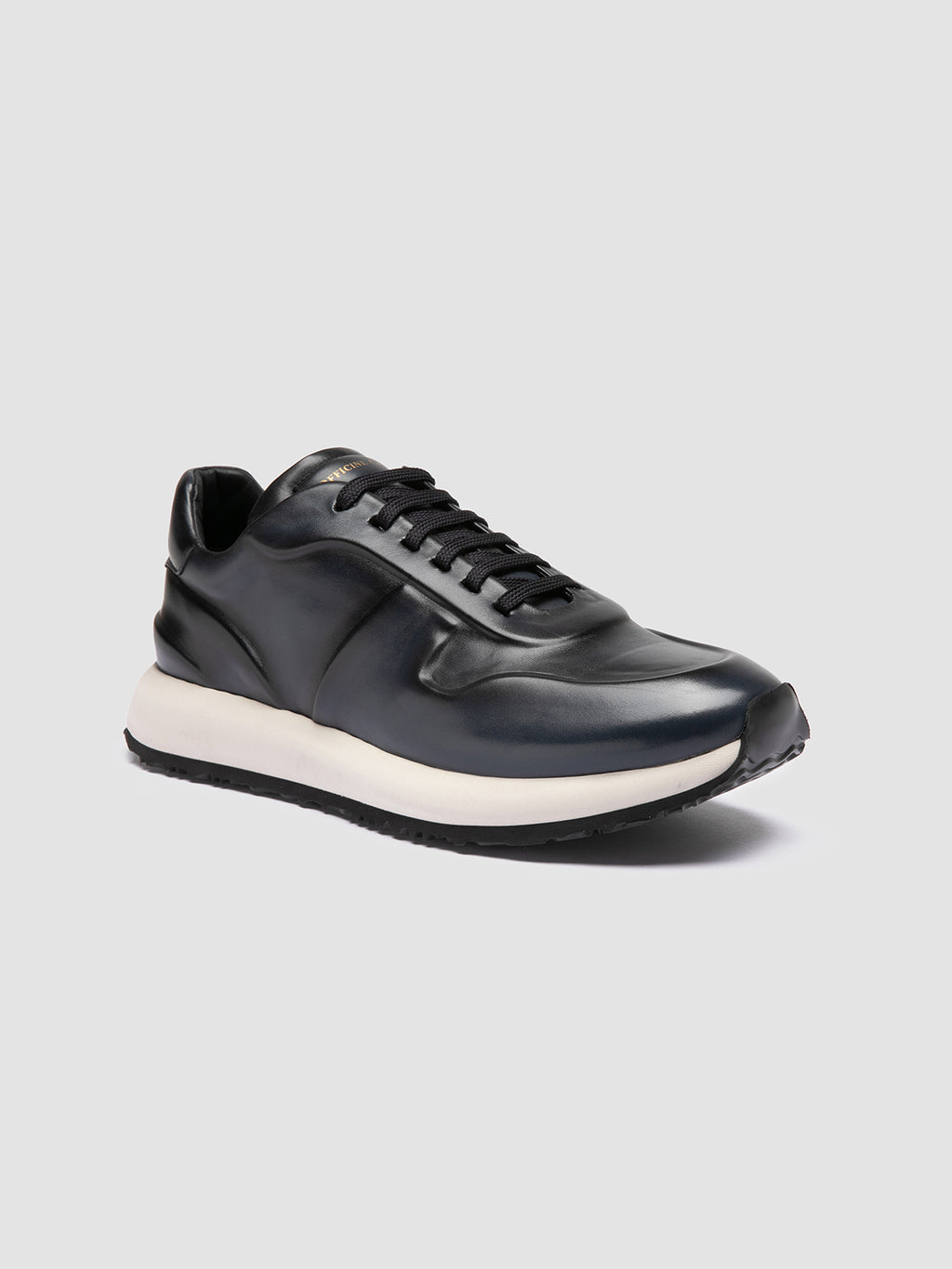 PERSPECTIVE 001 - Blue Leather Sneakers Officine Creative - 3