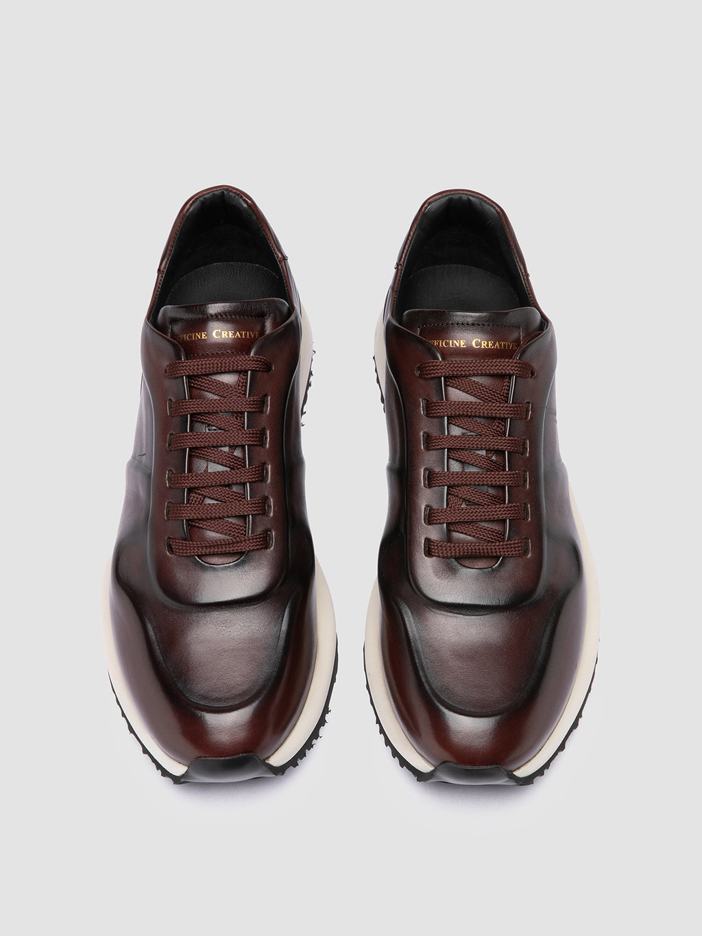 PERSPECTIVE 001 - Brown Leather Sneakers Officine Creative - 2