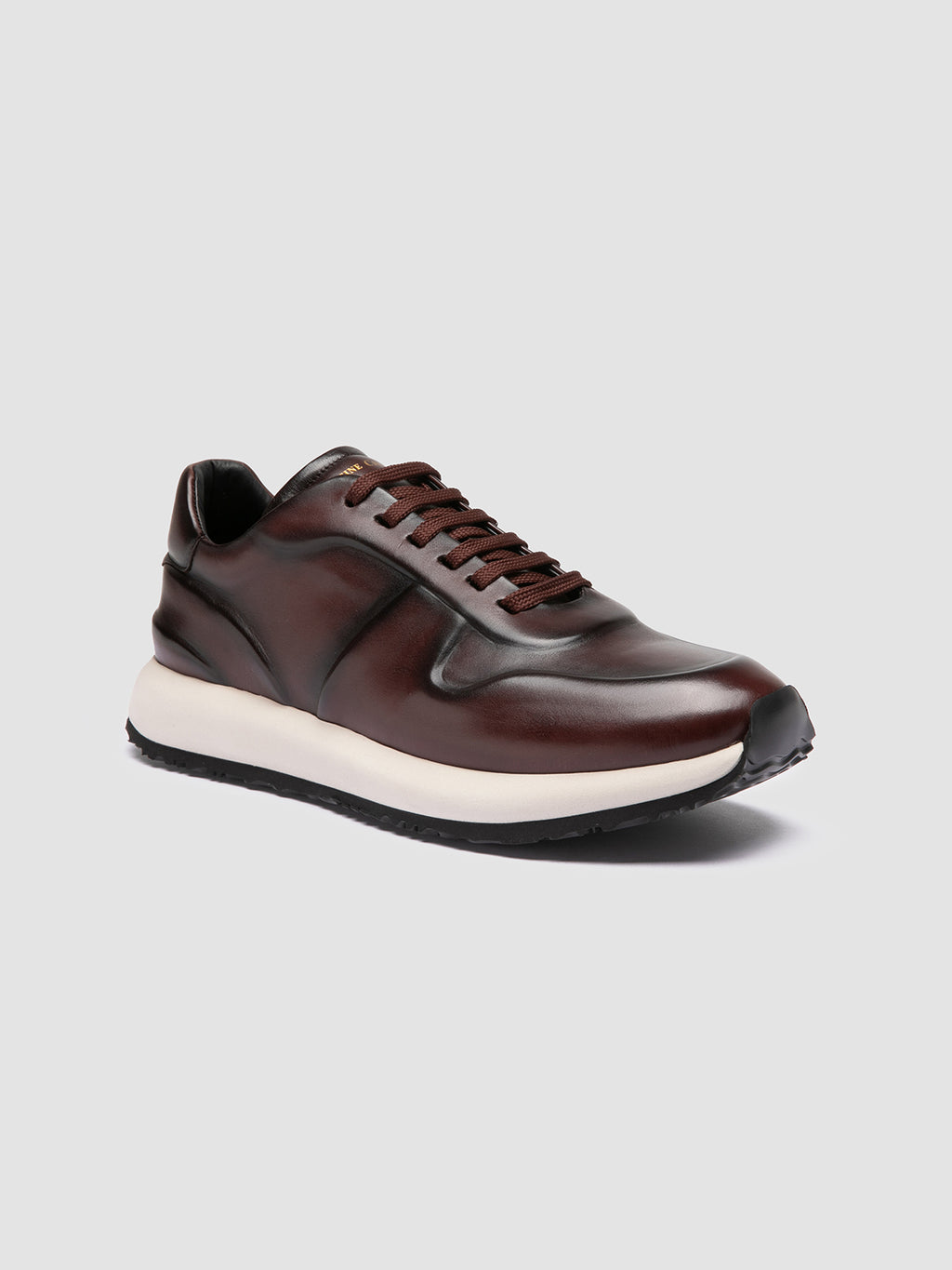 PERSPECTIVE 001 - Brown Leather Sneakers Officine Creative - 3