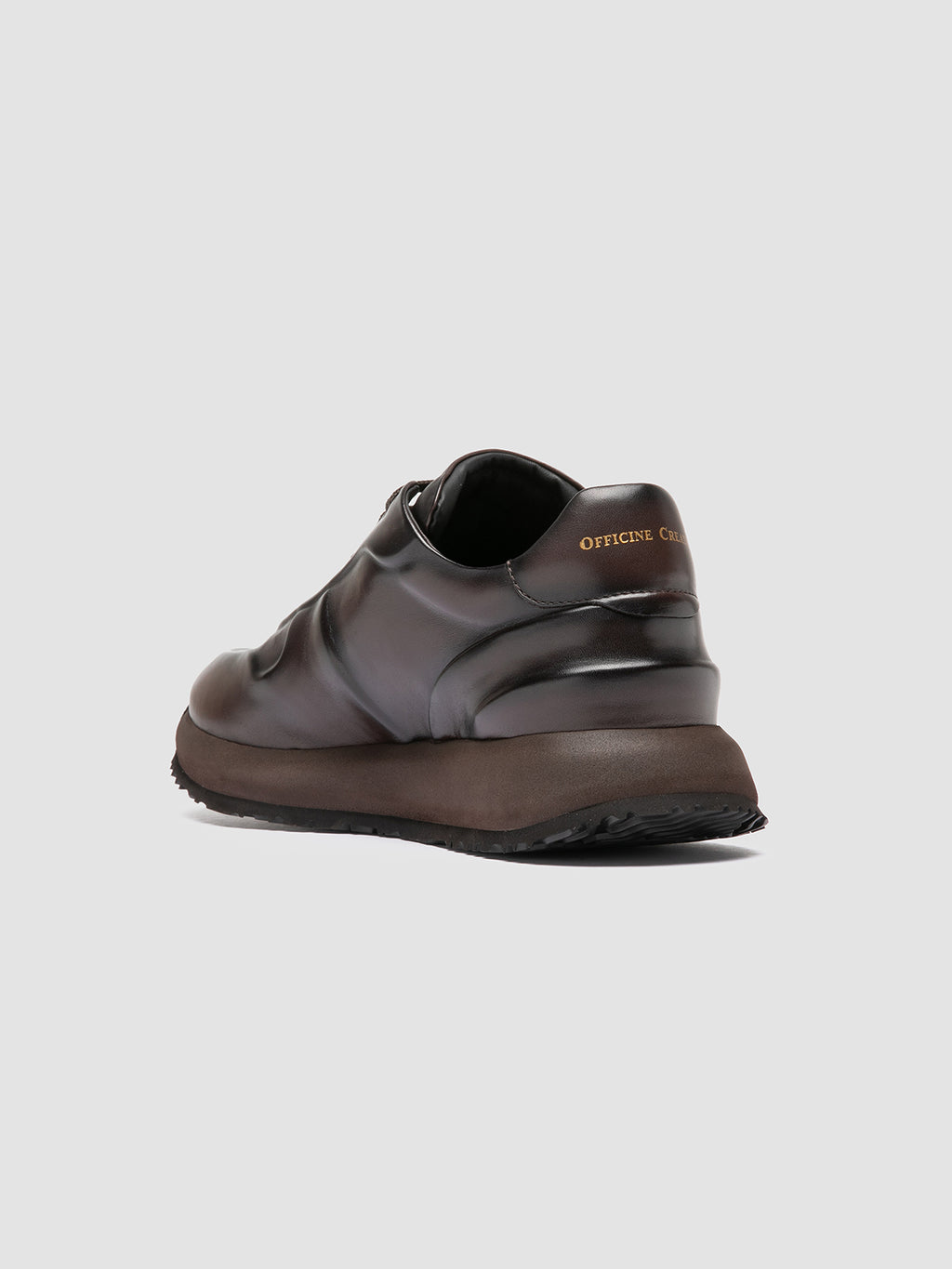 PERSPECTIVE 001 - Brown Leather Sneakers Officine Creative - 4