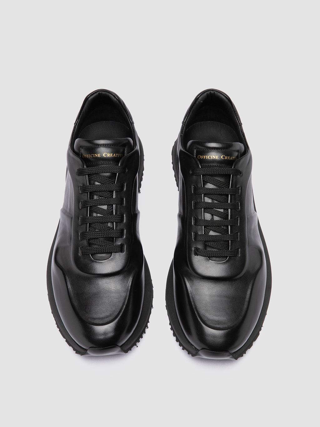 PERSPECTIVE 001 - Black Leather Sneakers Officine Creative - 2