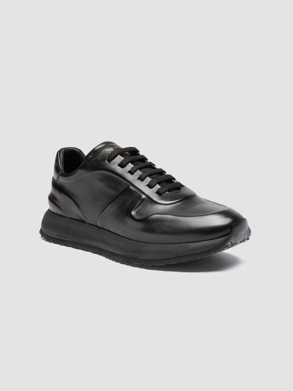 PERSPECTIVE 001 - Black Leather Sneakers Officine Creative - 3