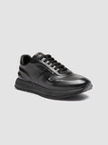 PERSPECTIVE 001 - Black Leather Sneakers Officine Creative - 3