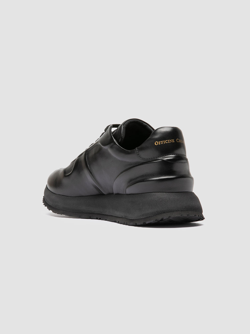 PERSPECTIVE 001 - Black Leather Sneakers Officine Creative - 4
