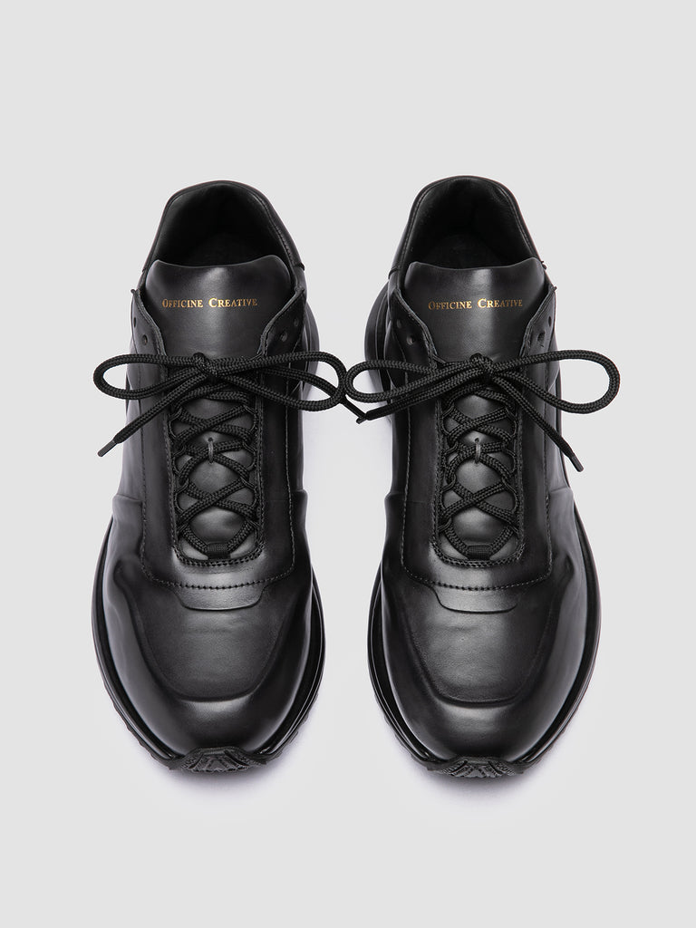 PHASE 001 - Grey Leather Low Top Sneakers