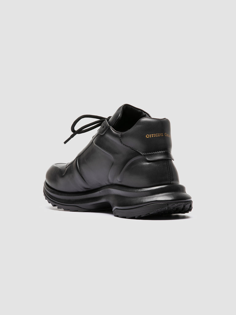 PHASE 001 - Grey Leather Low Top Sneakers