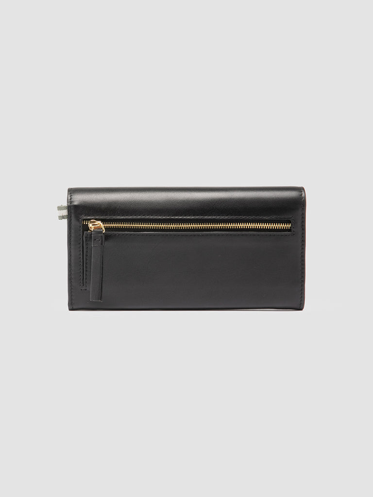 POCHE 09 - Schwarze Brieftasche aus Nappaleder