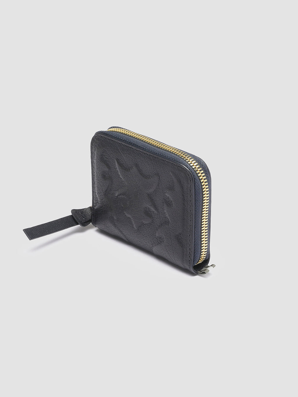 POCHE 3D 2 Navy seal - Blue Leather Wallet Officine Creative - 3