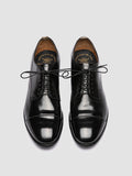 PRINCE 608 - schwarze Derby-Schuhe aus Leder