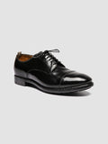 PRINCE 608 - schwarze Derby-Schuhe aus Leder