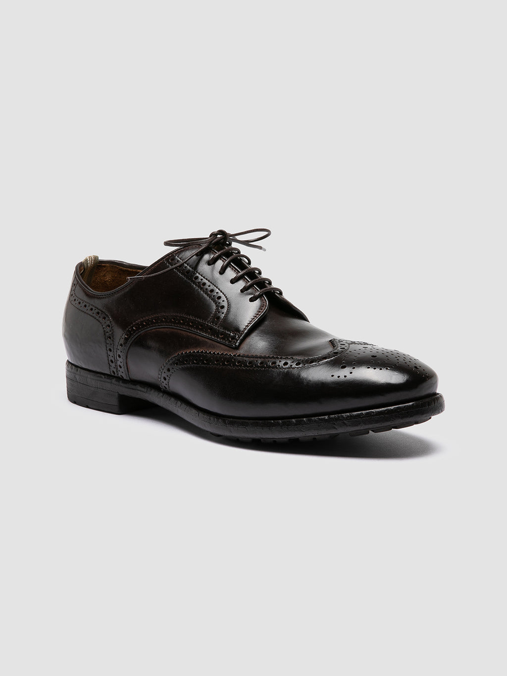 PRINCE 609 - Brown Leather Derby Shoes