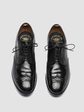 PRINCE 609 - schwarze Derby-Schuhe aus Leder