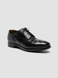 PRINCE 609 - schwarze Derby-Schuhe aus Leder