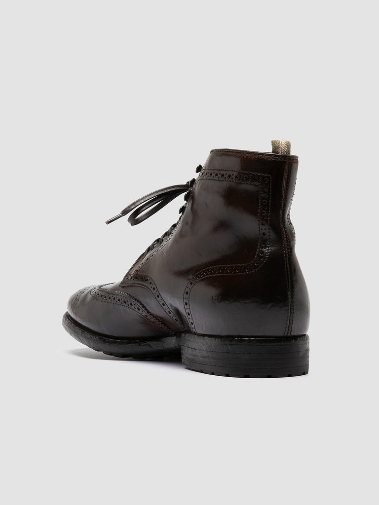 PRINCE 612 - Brown Leather Ankle Boots
